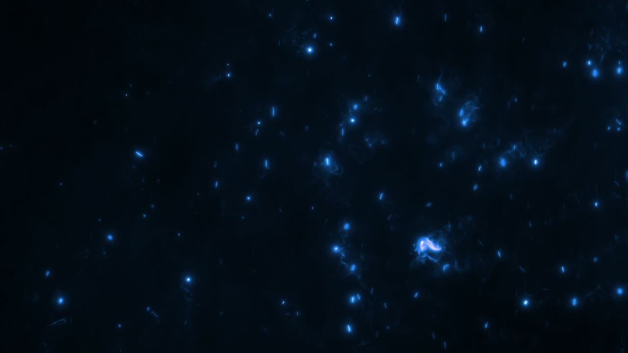 Abstract Futuristic Blue Quantum Plasma and Artificial Intelligence Particle Energy Loop Background