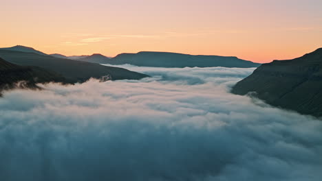 Misty Mountain Valley at Sunrise or Sunset