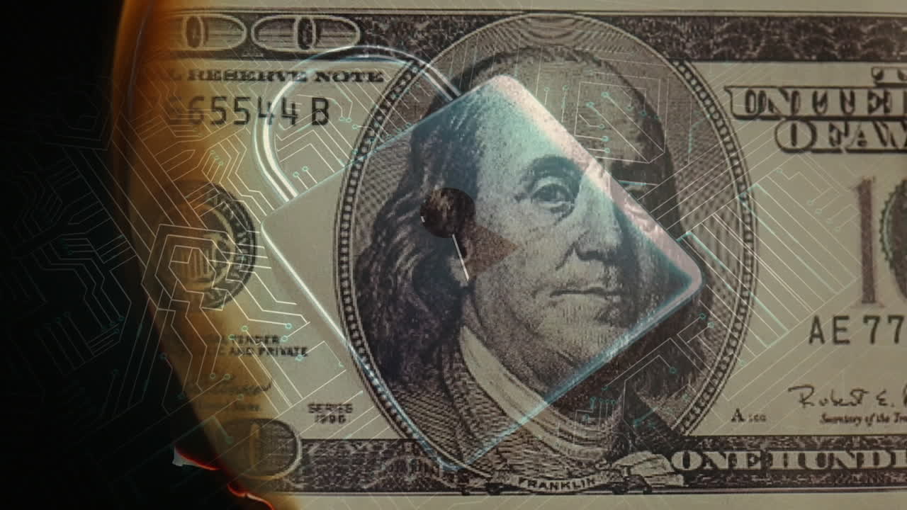 animación del candado sobre los billetes