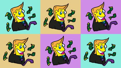 kids drawing pop art seamless background with theme of rich people