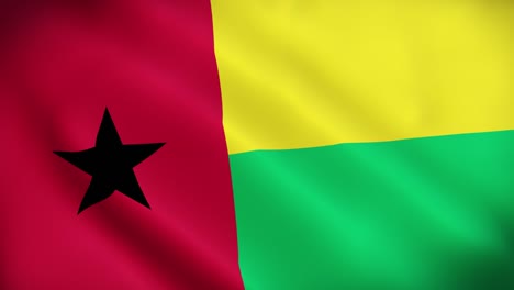 4k national animated sign of guinea bissau, animated guinea bissau flag, guinea bissau flag waving, the national flag of guinea bissau animated.