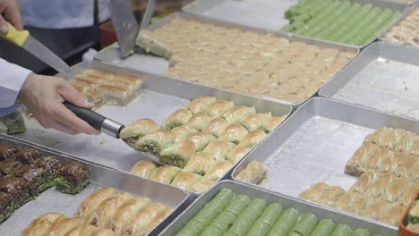 Baklava Display at a Turkish Market