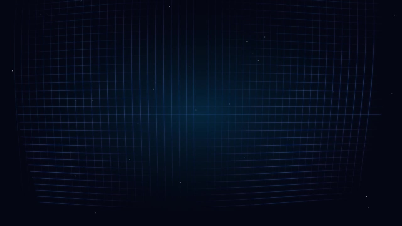 Abstract Digital Grid Background with Floating Particles