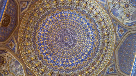 discover tilla-kari mosque's interior at registan square, samarkand, uzbekistan