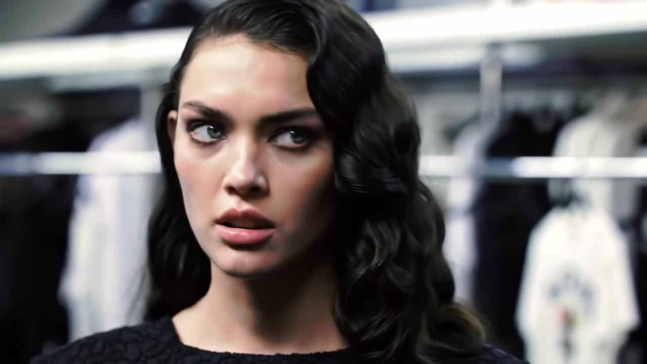 Model Backstage at Fashion Show Preparing and Engaging With Crew and Photographers in Vibrant Atmosphere