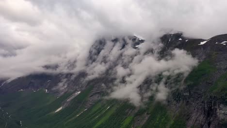 aerial footage beautiful nature norway.