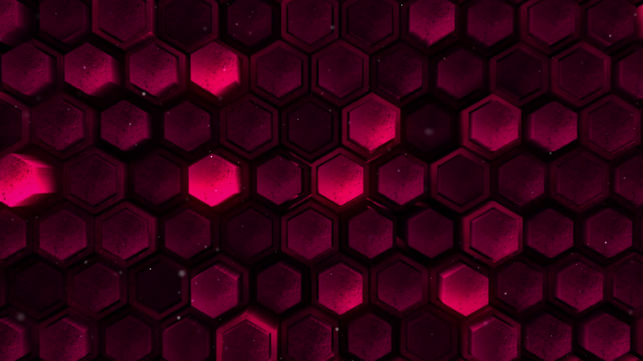 animación hexagonal abstracta patrón multicolor concepto suave de 4k