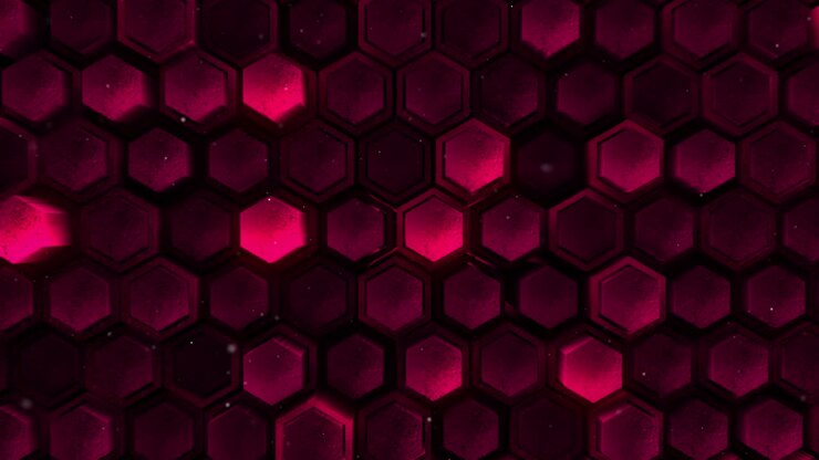 Abstract hexagon animation multicolor pattern 4K smooth concept