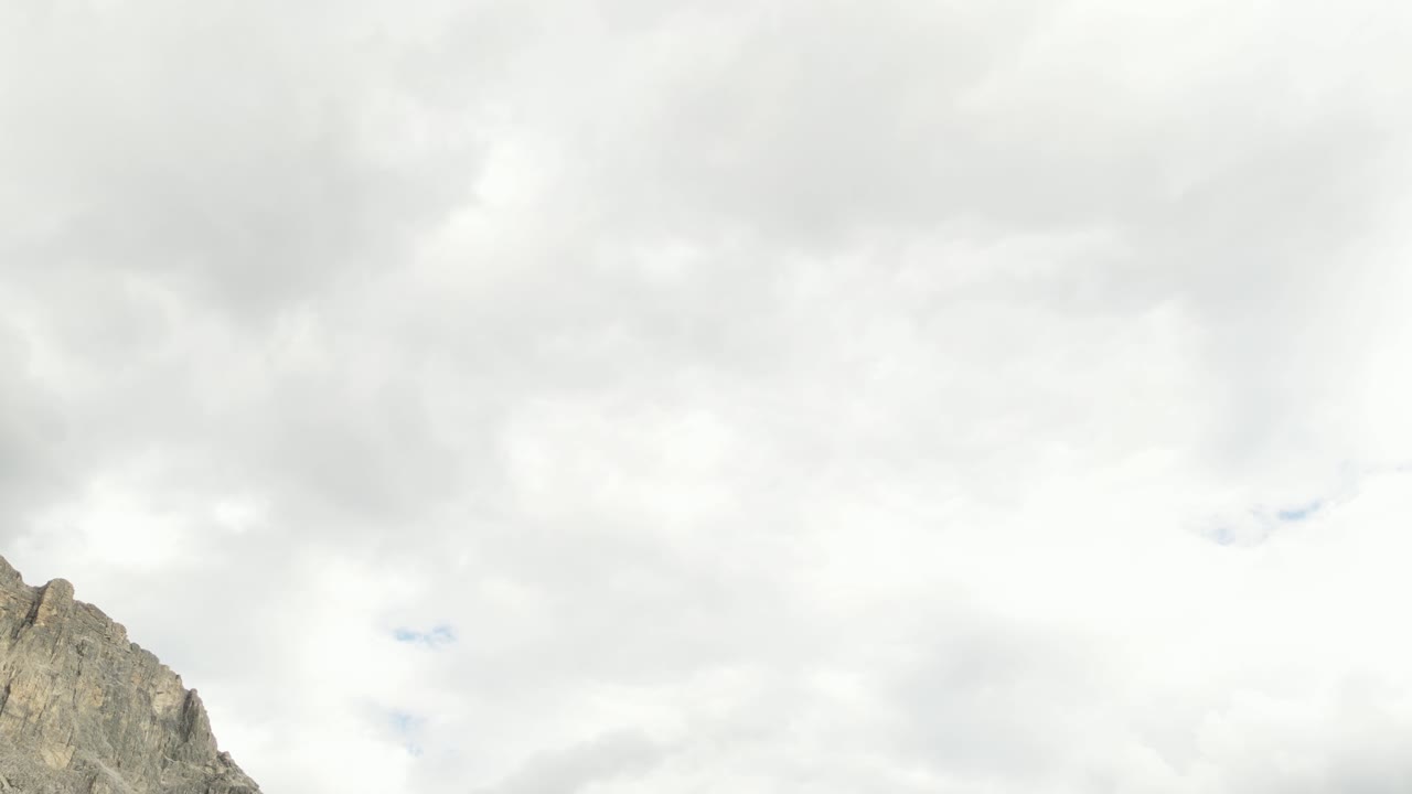 Road And Rocky Mountains Down The Cinque Torri Peaks In Dolomite Alps, Italy