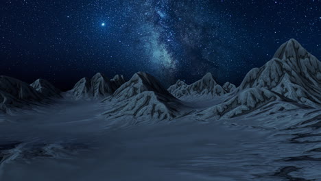mountains landform outdoors at night, 3d rendering.