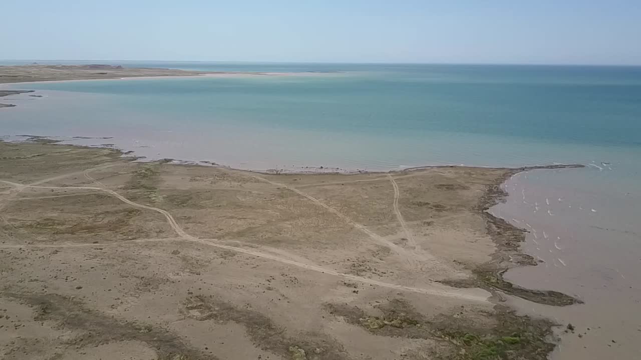aerial footage of Therthar Lake in Samarra Iraq