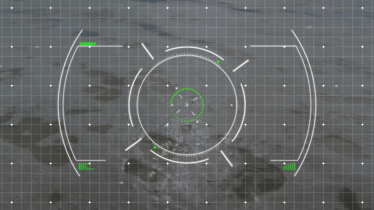 animación del sistema de orientación que superpone la vista aérea del paisaje