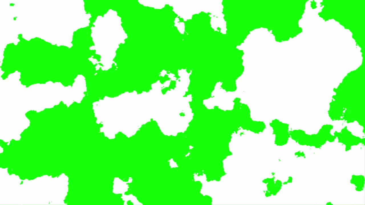 Effetto di transizione astratto di diffusione di inchiostro liquido bianco su sfondo green screen, loop continuo.