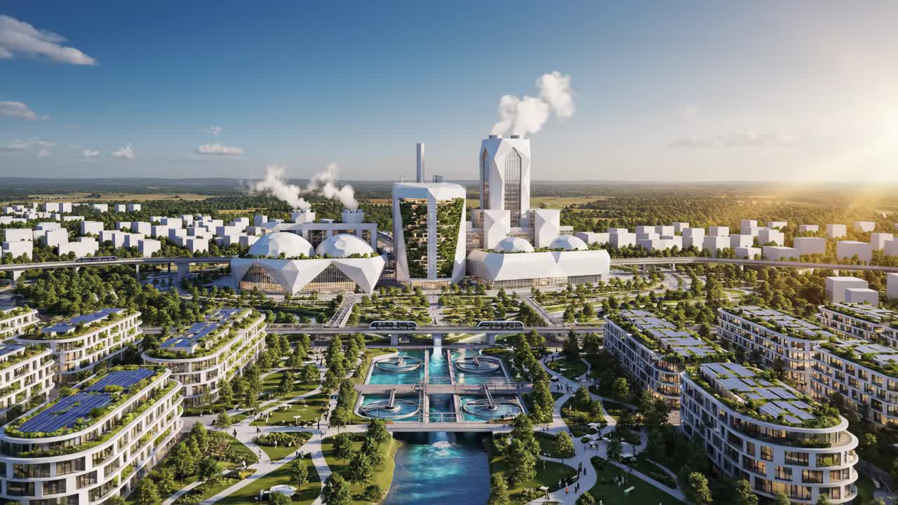 Futuristic and Sustainable Cityscape