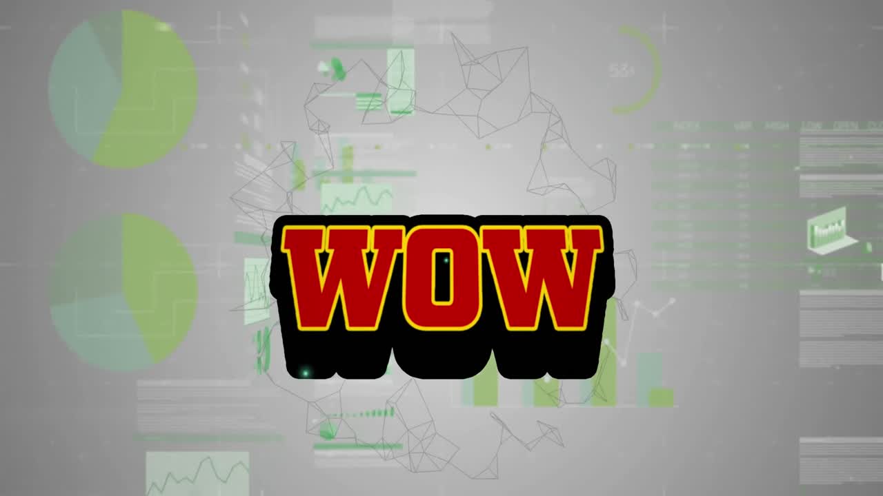 데이터 처리 및 모양에 대한 와우 텍스트의 애니메이션