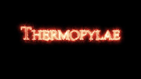 테르모필라 (thermopylae) 는 불로 쓰여진 루프입니다.