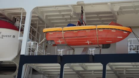 lifeboat on a cruise ship