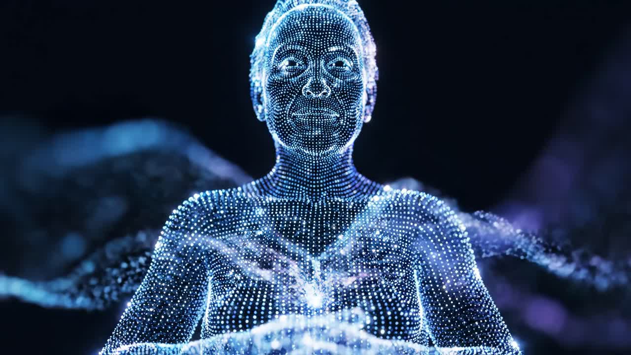 Abstract Digital Human Figure