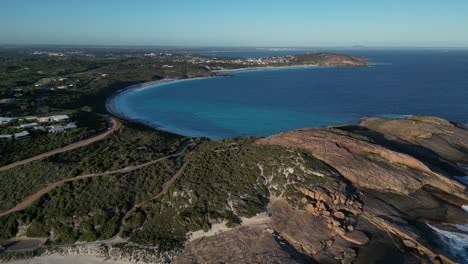 fotografía aérea panorámica de la playa del salmón en el área de esperance de australia occidental