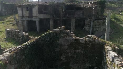 aerial view of the destroyed houses