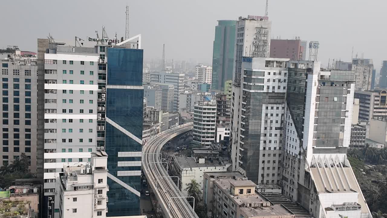 Dhaka Cityscape with Metro