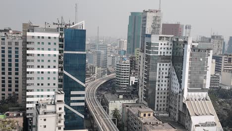dhaka cityscape with metro