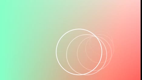 animation of white circles over green and orange background