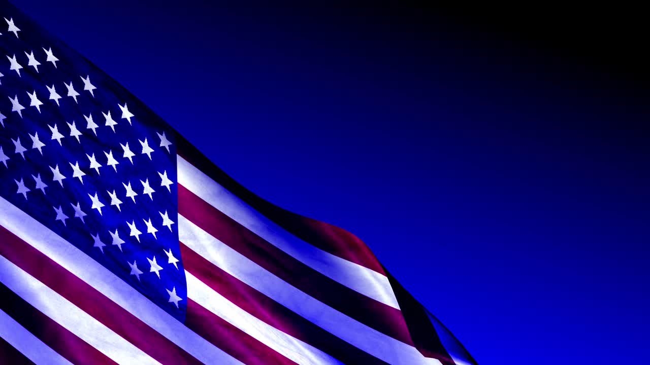 USA Election . President election box VOTE ballot Waving Unated States of America flag Waving USA flag