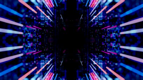 ciudad virtual digital abstracta. escaneo de la ciudad para el concepto de ataque de hackers. render 3d 4k bucle