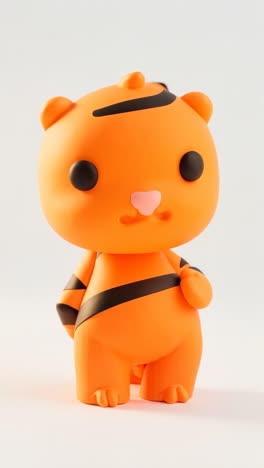 cute orange tiger toy figurine