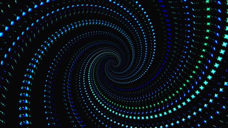 líneas circulares giratorias abstracto multicolor caleidoscopio fondo negro