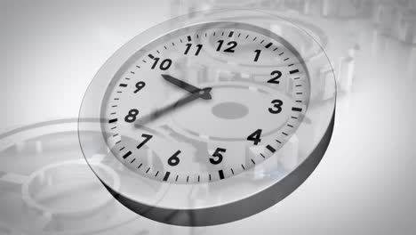 animación del reloj moviéndose sobre el mecanismo del reloj