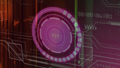 Animation-of-scope-scanning-with-data-processing-over-server-room