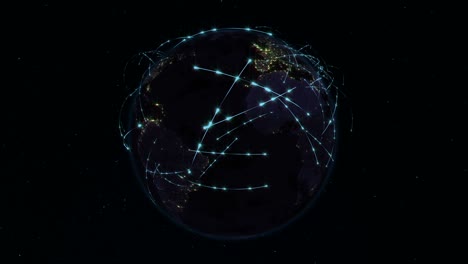 abstract of world network, internet and global connection concept