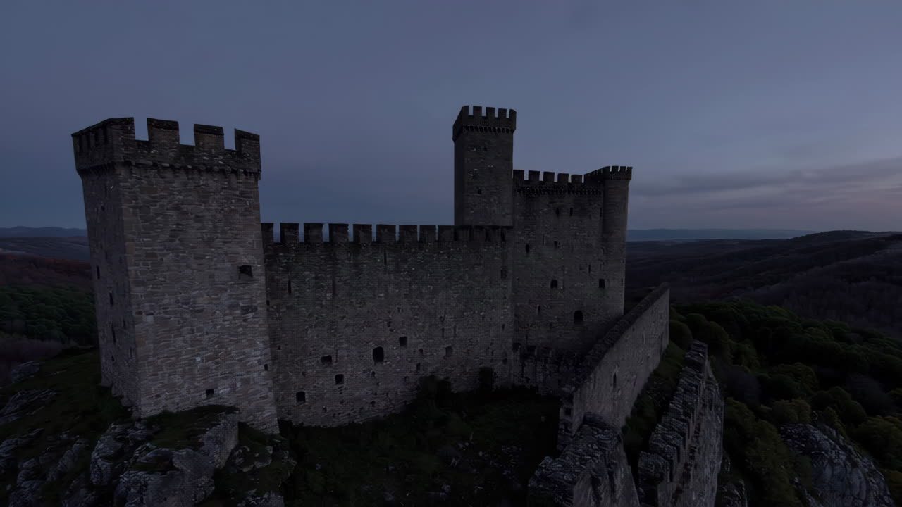 Ancient Castle at Sunrise/Sunset