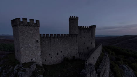 ancient castle at sunrise/sunset