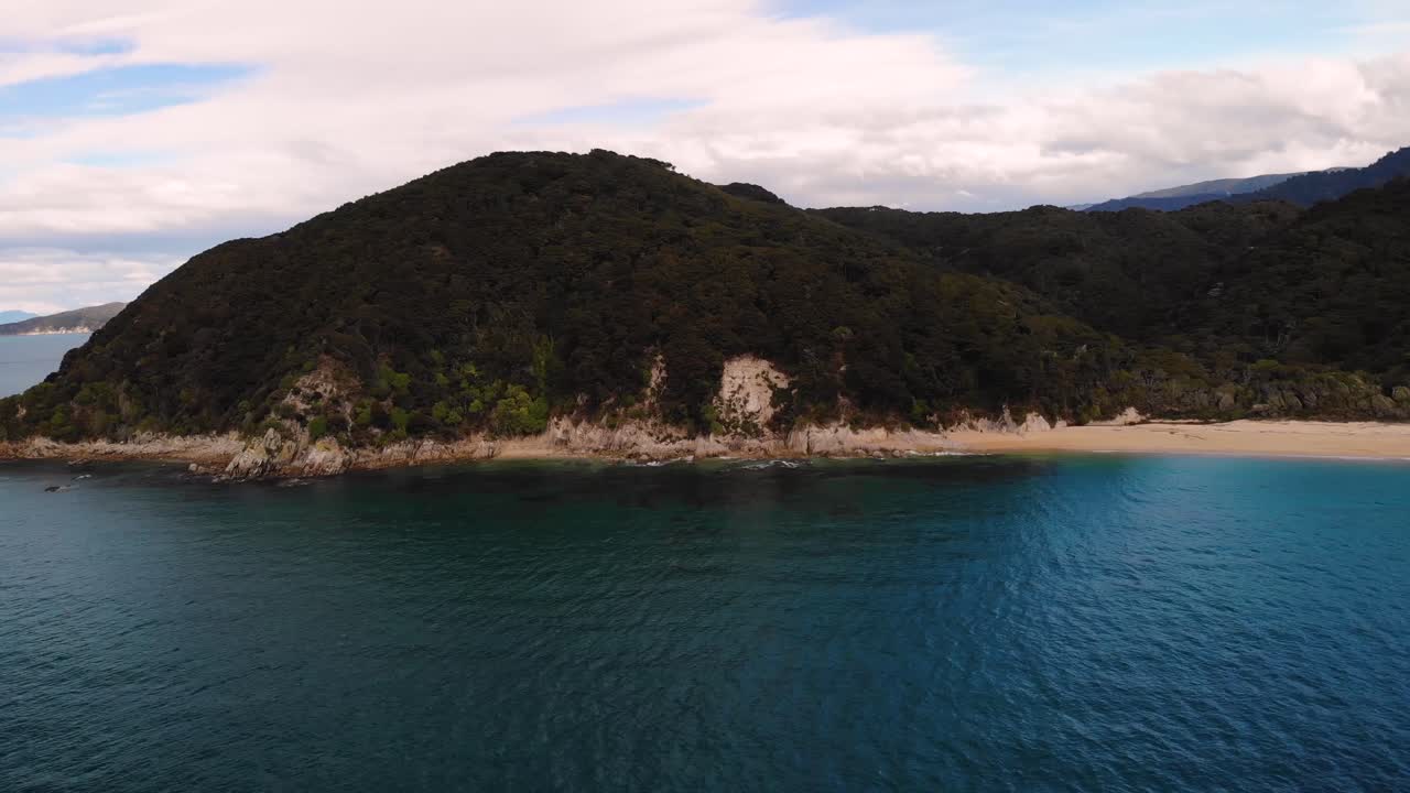 abel tasman costa de las aves aéreas tiro de ojo