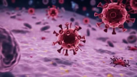 detailed visualization of viral structure: an insight into the complex world of pathogens and their interaction with cells under a microscope