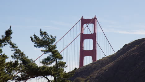 suspension bridge of the golden gate in california to link san francisco with marin county in the united states