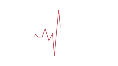 cardiograma latido del corazón pulso de calor luz de neón roja brillante bucle fondo animado