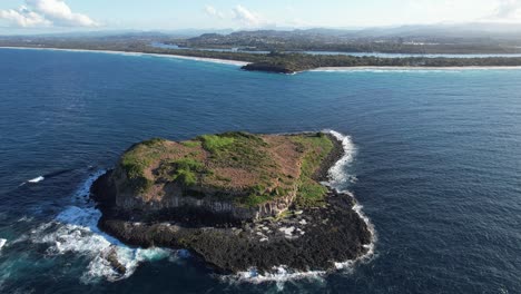 Fingal---Cook-Island--Tasman-Sea---New-South-Wales--NSW---Australia---Aerial-Shot