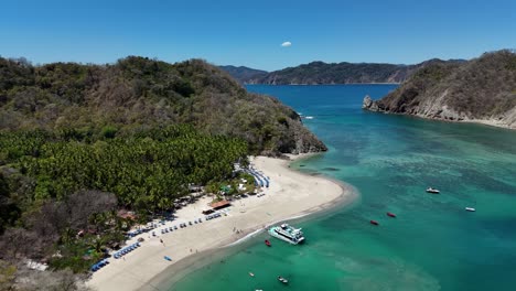 isla tortuga tropical island costa rica central america palms trees ocean and beach