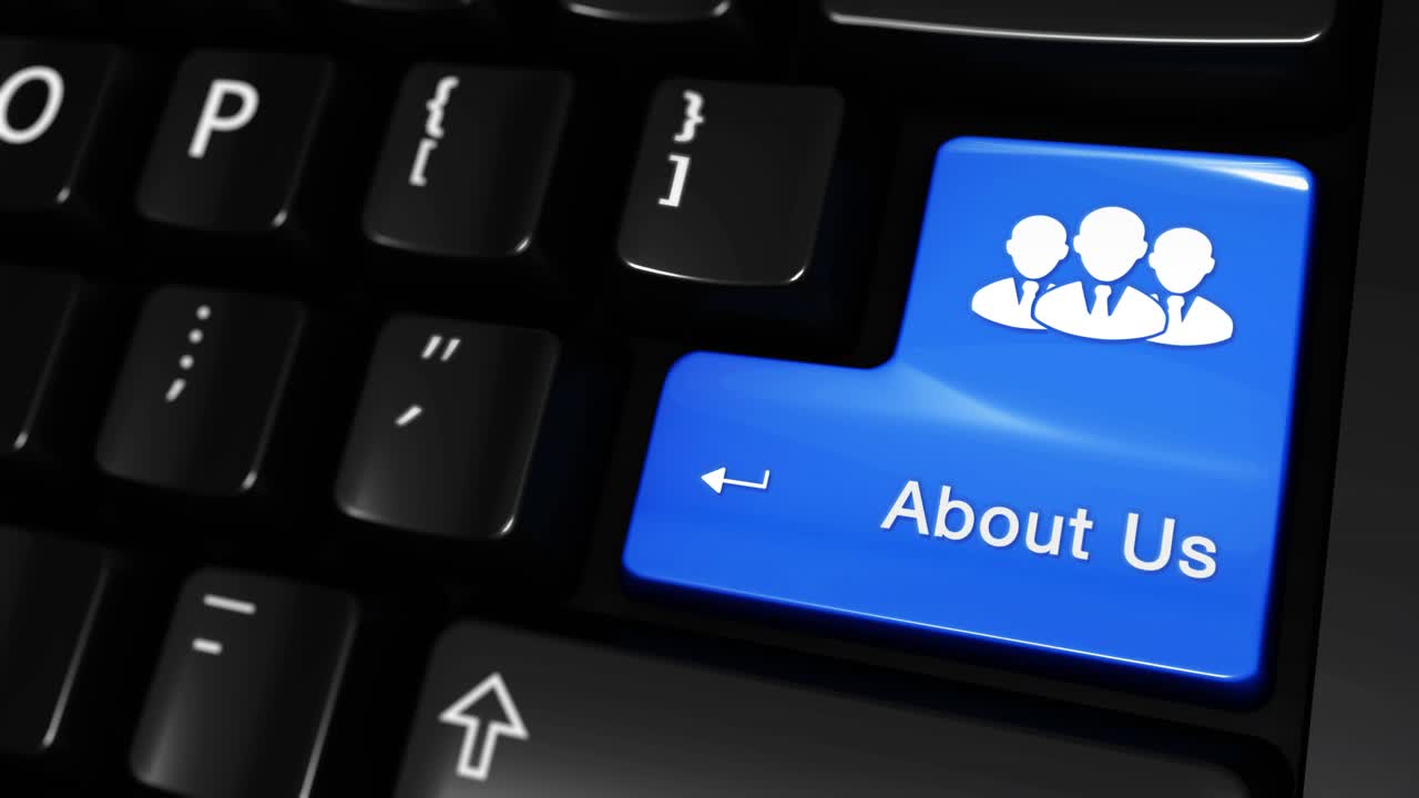 About Us Button on a Keyboard
