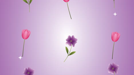 rosas hermosas flores de jardín patrón de animación