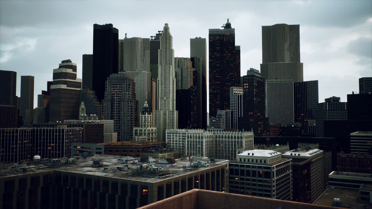 panorámica pintoresca vista de la ciudad del centro financiero