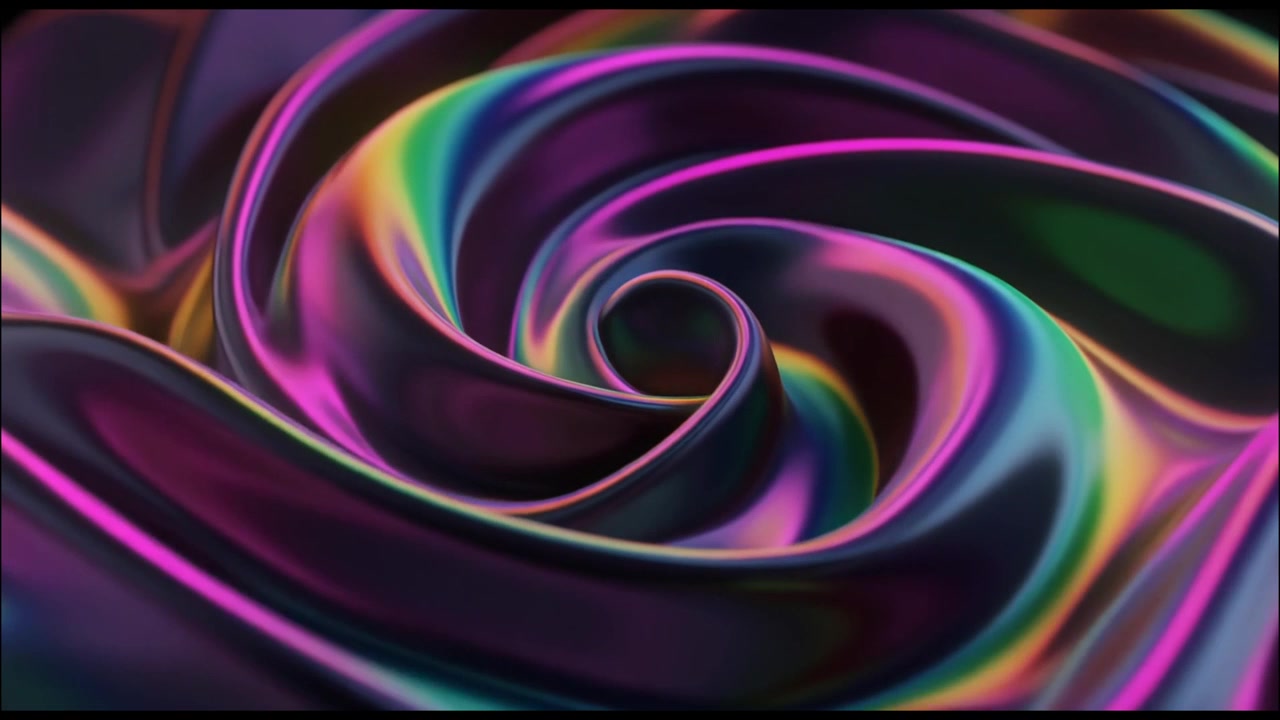 Abstrakt iriserende væskehvirvel-animation