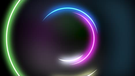 fondo de círculo de neón