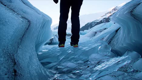 exploring icy terrains: a journey through stunning glacial formations and the challenges of navigating frozen landscapes