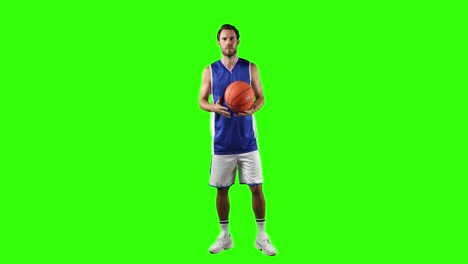 Basketball-player-on-green-screen