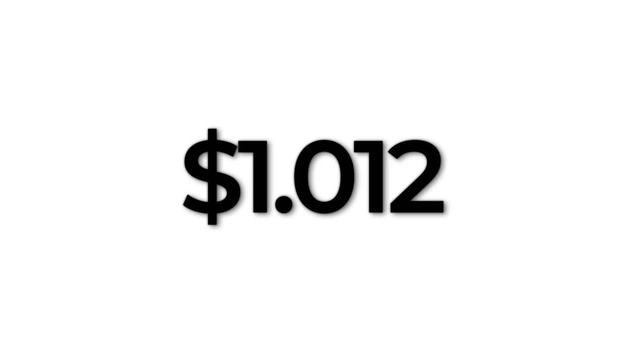 Dollar Amount Counting Up to Five Thousand Dollars
